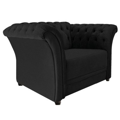 Poltrona Decorativa Chesterfield Sofia Corano Preto