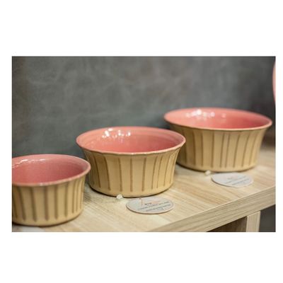 Tigela Ceramica Rosa Bege Bowl Petisco 15cm