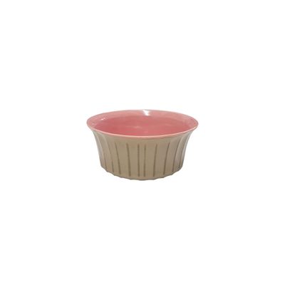 Tigela Ceramica Rosa Bege Bowl Petisco 13cm
