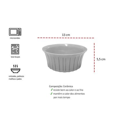 Tigela Ceramica Rosa Bege Bowl Petisco 13cm
