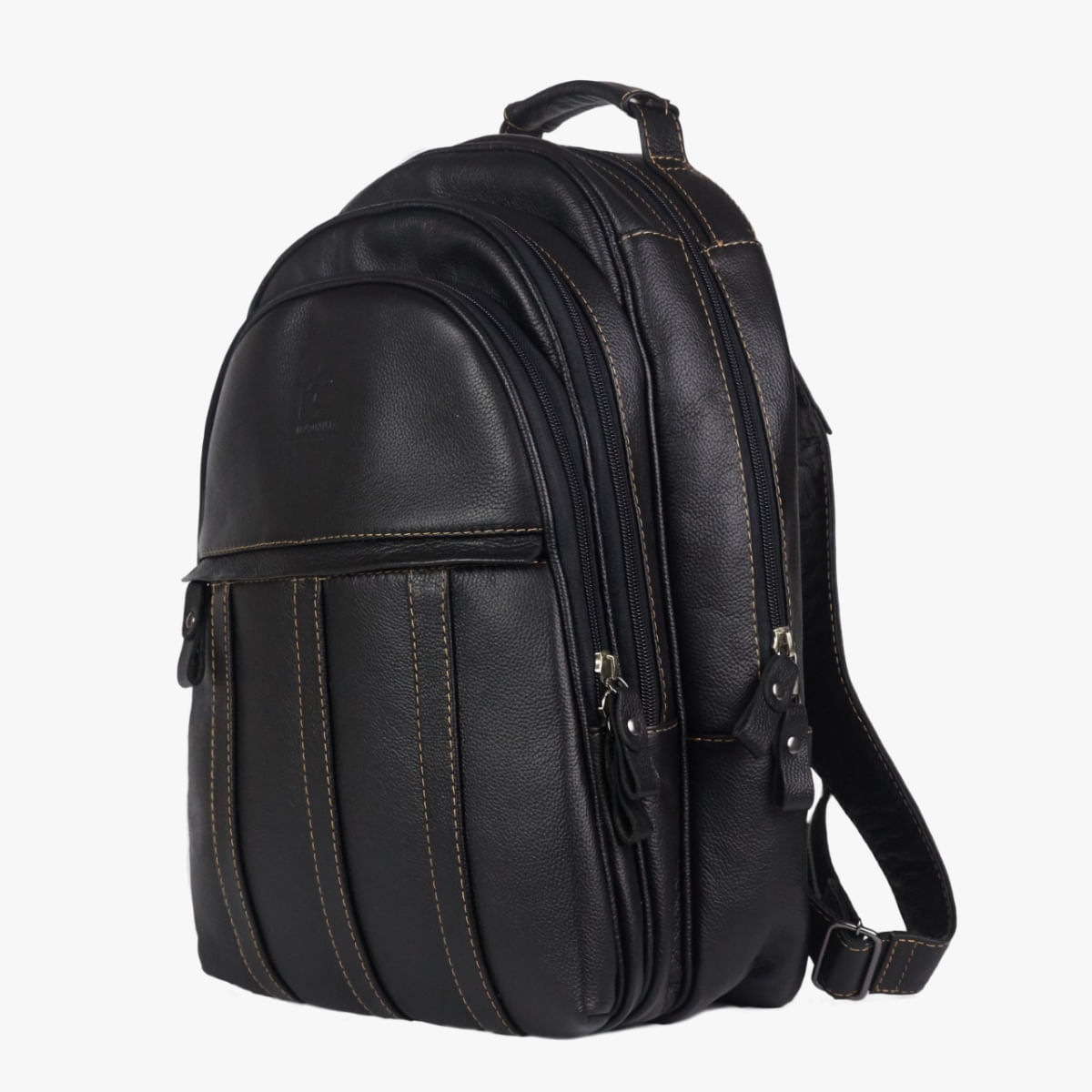 Mochila Executiva Couro Grande Masculina Expopelly 053 Preta