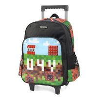 Mochila Rodas Escolar Pixel Up4You Luxcel IC37762UP Preto