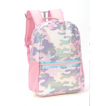 Mochila Infantil Escolar Up4You Luxcel Paetê MS46307UP Rosa