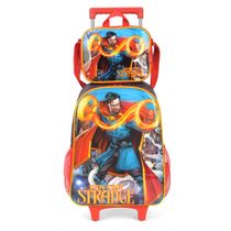 Mochila Lancheira Rodas Infantil Vingadores Luxcel IC38132AG