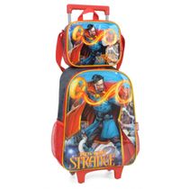 Mochila Lancheira Rodas Infantil Vingadores Luxcel IC38132AG