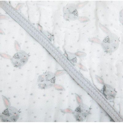 Toalha De Banho Soft Com Capuz Estampada Coelhinho Papi