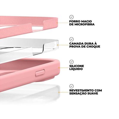Capa para iPhone 15 - Silicon Premium Rosa - Gshield