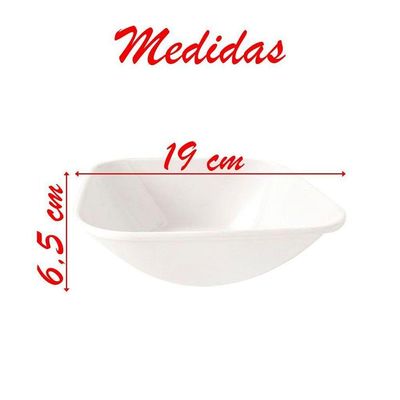 Tigela Melamina Quadrada Branca 1,150 Ml