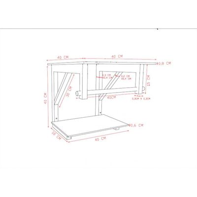 Gabinete de Vidro 40cm com Cuba Quadrada Torneira Ibiza Azul
