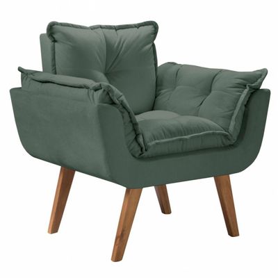 Poltrona Opalla 1 Lugar D Salla Suede Verde