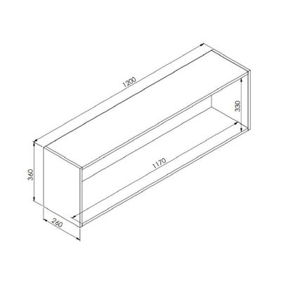 Nicho de Parede Horizontal Funcionale Organizador Branco