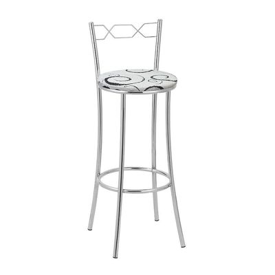 Kit 2 Banquetas Cromadas Assento Espuma D15 Treparoni Branco