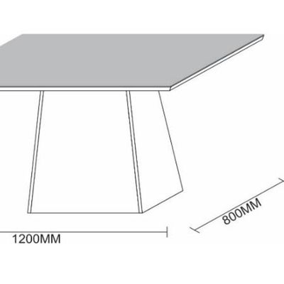 Mesa Jantar 4 Lugares Vidro Bárbara 1,20m Ype Off White