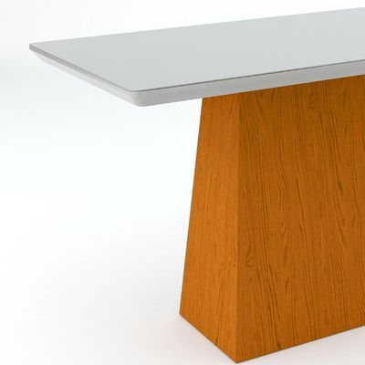 Mesa Jantar 4 Lugares Vidro Bárbara 1,20m Ype Off White