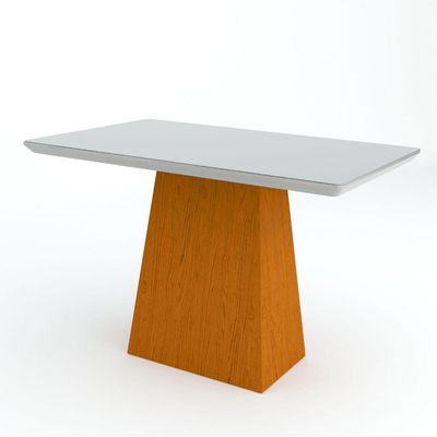 Mesa Jantar 4 Lugares Vidro Bárbara 1,20m Ype Off White
