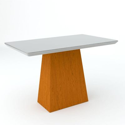 Mesa Jantar 4 Lugares Vidro Bárbara 1,20m Ype Off White