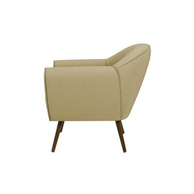 Poltrona Decorativa Sacha Veludo Champagne - Gran Belo