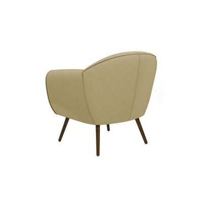 Poltrona Decorativa Sacha Veludo Champagne - Gran Belo
