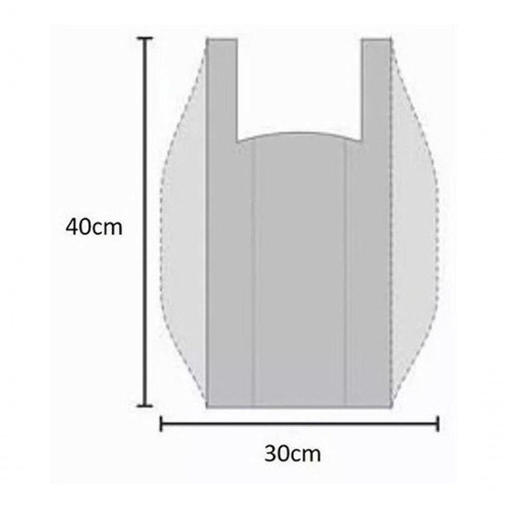 Sacola Plástica Reciclada Reforçada Kit 10kg 30x40