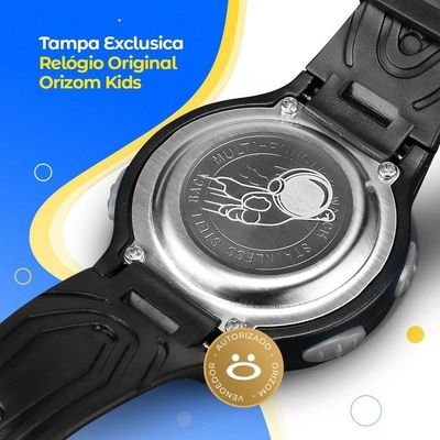 Relogio Digital Silicone Qualidade Infantil Criança Adolescente Menino Alarme Original Preto