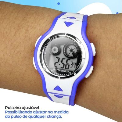 Relogio Digital Infantil Criança Led + Oculos Sol + Caixa Presente Data Alarme Esportivo Original