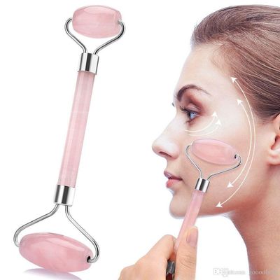 Rolo Massageador De Quartzo Rosa - Smart Rolo Rosa