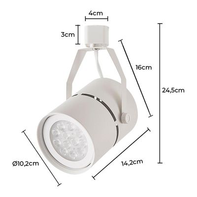 Spot Direcionável Para Trilho Nordecor Classic Par 30 E27 Bivolt Branco