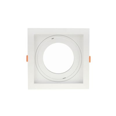 Spot De Embutir Recuado Nordecor Flea Para 1 Lâmpada Par 30 Quadrado Branco