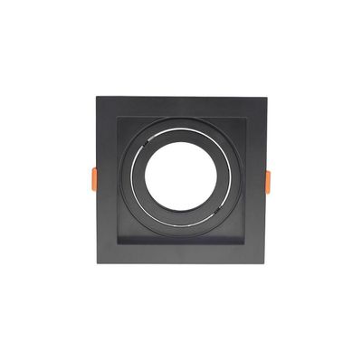 Spot De Embutir Recuado Nordecor Flea Para 1 Lâmpada Par 20 Quadrado Preto