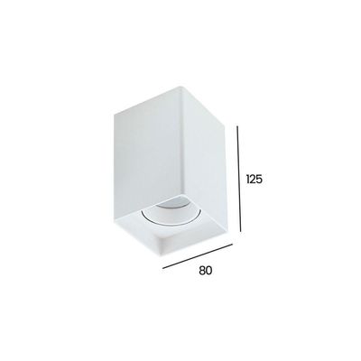 Spot De Sobrepor Nordecor Loch Mr16 Gu10 Quadrado Bivolt Branco