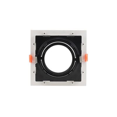 Spot De Embutir Recuado Nordecor Flea Para 1 Lâmpada Ar70 Quadrado Branco E Preto