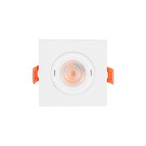 Spot De Embutir Plano Mbled Para 1 Lâmpada Par 20 Quadrado Branco