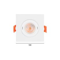 Spot De Embutir Plano Mbled Para 1 Lâmpada Par 20 Quadrado Branco
