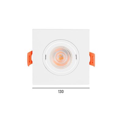 Spot De Embutir Plano Mbled Para 1 Lâmpada Par 20 Quadrado Branco