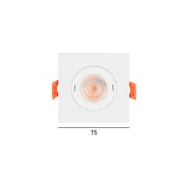 Spot De Embutir Plano Mbled Para 1 Lâmpada Mr11 Quadrado Branco