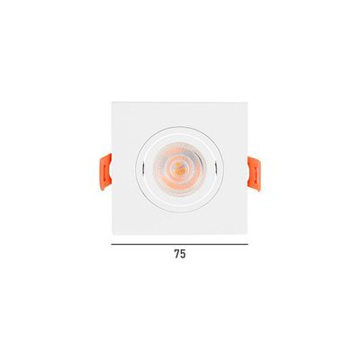 Spot De Embutir Plano Mbled Para 1 Lâmpada Mr11 Quadrado Branco