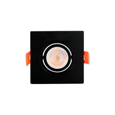 Spot De Embutir Plano Mbled Para 1 Lâmpada Par 20 Quadrado Preto