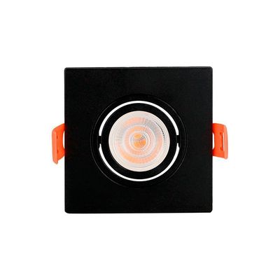 Spot De Embutir Plano Mbled Para 1 Lâmpada Par 30 Quadrado Preto