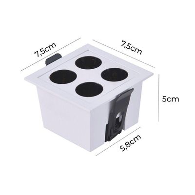 Spot De Embutir Nordecor Powerus Led 8w Bivolt 3000k Luz Amarela