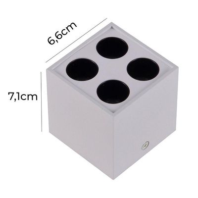 Spot De Sobrepor Nordecor Powerus Led 8w Bivolt 3000k Luz Amarela