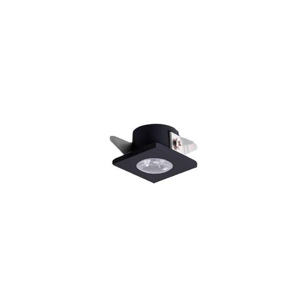 Spot De Embutir Para Móvel Mbled Elysa Quadrado Led 1w Bivolt Preto 3000k Luz Amarela