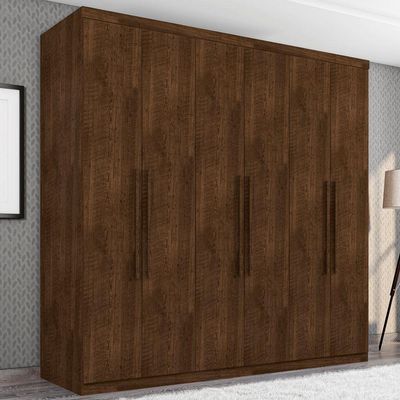Roupeiro Singapura Casal Seis Portas Malbec
