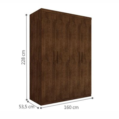 Roupeiro Casal Flórida Quatro Portas Malbec