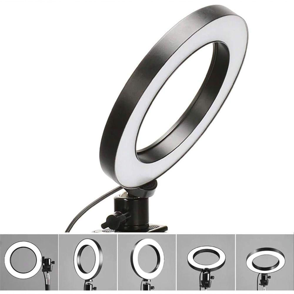 Ring Light 16cm Led Bicolor Dimmer C/tripé Blog Make Up