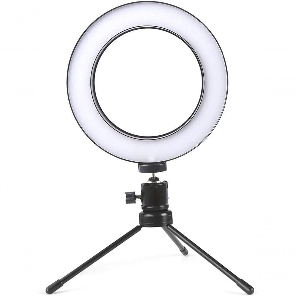 Ring Light 16cm Led Bicolor Dimmer C/tripé Blog Make Up