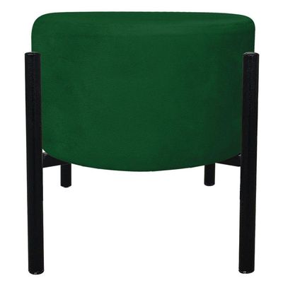 Puff Iron Suede Verde Base Palito D´rossi