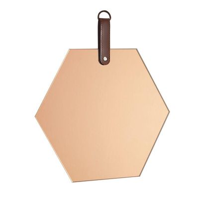 Espelho Hexágono em Vidro Cobre 25x25 Cm D´rossi