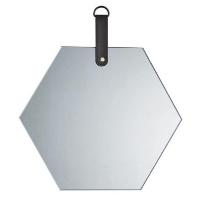Espelho Hexágono em Vidro Fumê 27x26 Cm D´rossi