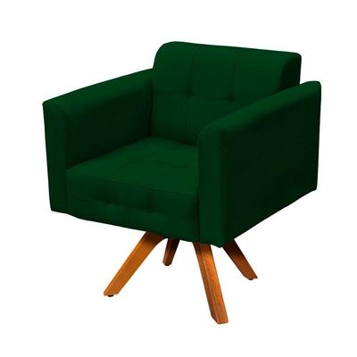 Kit 01 Namoradeira E 02 Poltronas Elisa Suede Verde