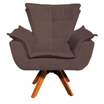 Kit 01 Namoradeira E 02 Poltronas Opala Suede Marrom